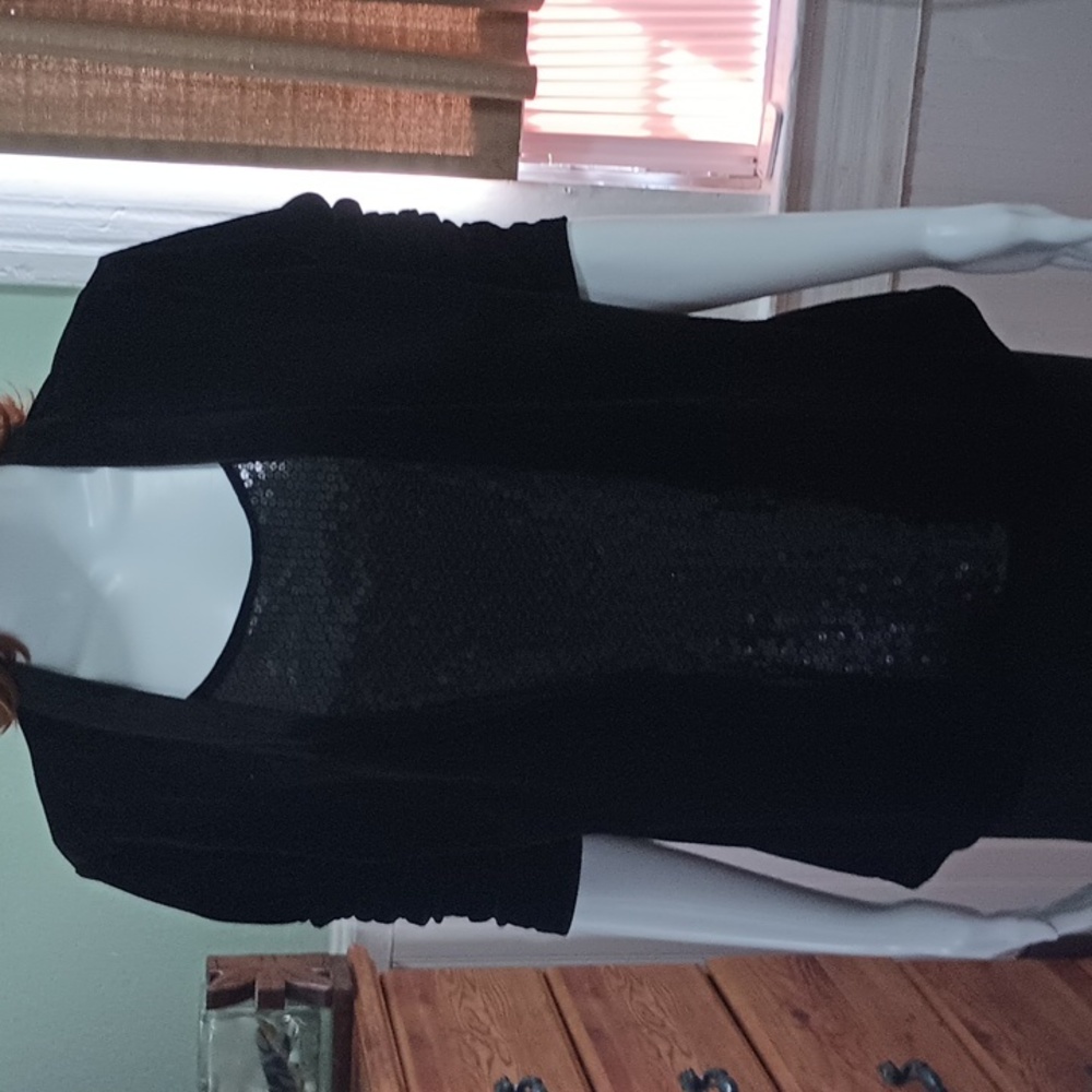 Velvet 2 pc sequined jacket with top
